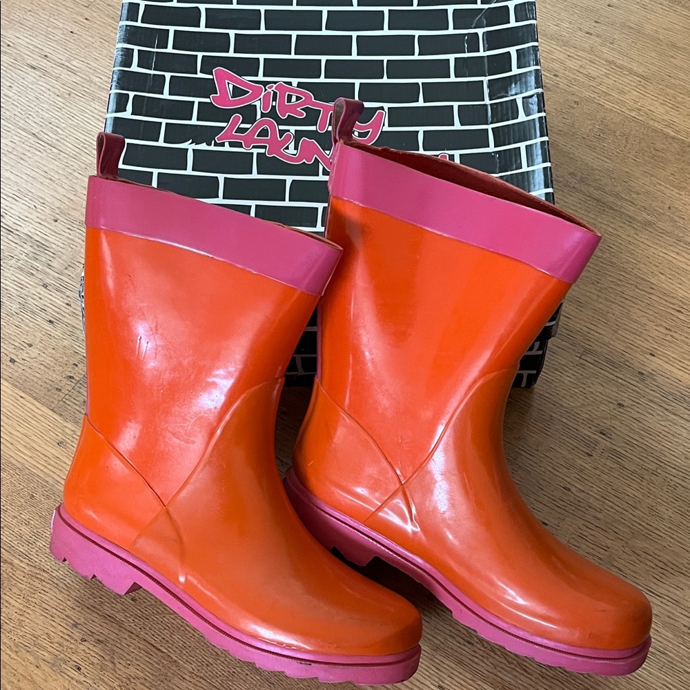 Dirty Laundry Bold Orange and Pink Boots
